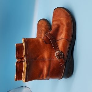 Keen Brown Leather Ber Boots Size 8